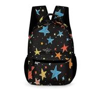 WECECE Mochila Five-Pointed Estrella Niños Niñas 6-8 Años Bolsa Escolar Estrellas Curso 1-3 Escolares Mochila de Colegio Uso Diario 43x32x15 cm para Viaje Estudio