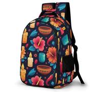 WECECE Mochila Florals Niño Transpirable, Mochilas Escolares Primaria para Niños De 8 a 12 Años, Mochila Infantil Gran Capacidad Colorful Flores para La Escuela, Viajes