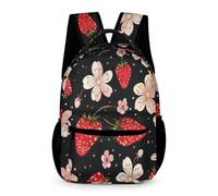 WECECE Mochila Fresa Escolar Niño Adolescente, Mochila Colegio Impresión de Frutas Infantil Informal, Bonita Mochilas De Viaje Para Niñas De 6 7 8 9 10 Años