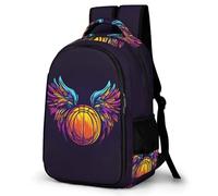 WECECE Mochila Funny Basketball Niño Chicos 1º-5º Grado, Mochilas Escolar para 6 a 12 Años Mochila con Basketball para Escuela y Outdoor