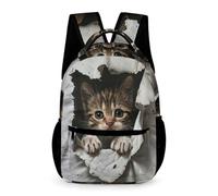 WECECE Mochila Gatito Bolsas De Escuela Para Niños Y Niñas Gato Bolsos De Escuela Mochilas Viaje Camping Casual Mochila Para Estudiantes