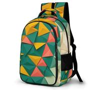 WECECE Mochila Geometric Shapes Motif Colegio Niño 8-12 Años-Mochila Escolar Primaria Infantil Ligera con 3D Printed para La Escuela, Viajes y El Día a Día