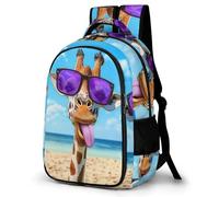 WECECE Mochila Giraffe Escolar Niños - Mochila Animal Giraffe Colegio Niña Chicos para Portátil, Gran Mochilas para Adolescentes Vuelta Al Cole