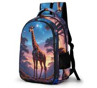 WECECE Mochila Giraffe Niño Transpirable, Mochilas Escolares Primaria para Niños De 8 a 12 Años, Mochila Infantil Gran Capacidad Animal Giraffe para La Escuela, Viajes