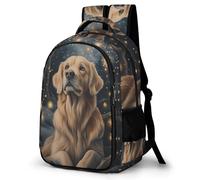 WECECE Mochila Golden Retriever Perro Chica 14 Años Mochila Secundaria Animal Cachorro Chicos Estudiantes Bookbag Cómoda Moderna Ligera Excursión Regalo Cumpleaños Regalo Diario