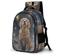 WECECE Mochila Golden Retriever Perro Niño 10 Años Mochila Colegio Animal Cachorro Estudiantes Escolares Backpack para Chicos Ligera Moderna Impermeable Colegio Excursión Regalo