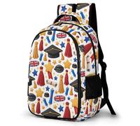 WECECE Mochila Graduación Escolar Niño Adolescente Transpirable, Mochila para Niñas con United Kingdom Flag 6 a 10 Años, Mochilas Escolares Grande y Ligera
