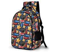WECECE Mochila Graduación Niño Transpirable, Mochilas Escolares Primaria para Niños De 8 a 12 Años, Mochila Infantil Gran Capacidad United Kingdom Flag para La Escuela, Viajes