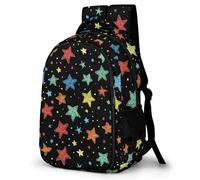 WECECE Mochila Ilustración de Estrellas 1º-3º Curso Niña Mochila Escolar Estrellas 9-13 Años Chico Mochila Colegio Duradera, School Bag para Colegio Excursión y Aire Libre