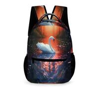 WECECE Mochila Infantil 5-11 Años Niña Niño Mochila Escolar Cisne Backpack Escolares Cómodo Y Transpirable Mochilas Cisne Blanco Primaria