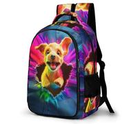 WECECE Mochila Infantil Bonito 3D Cachorro Chico 8 Años Mochila Colegio Animal Perro Chica 3º-6º Curso Mochila Escolar Impermeable, Book Bag Escuela Senderismo y Actividades
