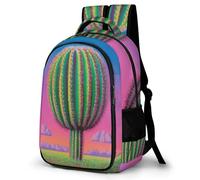 WECECE Mochila Infantil Bonito Cactus Niños 10 Años Mochila Colegio Plantas Niñas Colegio Daypack Moderna Impermeable Resistente Excursión Regalo Cumpleaños Regalo Diario