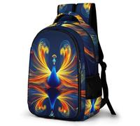 WECECE Mochila Infantil Bonito Pavo Real Clases 10 Años Alumna Mochila Motivo de Pavo Real Alumno Mochila Estilo Puerta de Frigorifico, School Bag Colegio Viaje y Uso Diario
