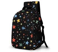 WECECE Mochila Infantil Cartoon Dispersas Estrella Chico 8 Años Mochila Colegio Estrellas Niña 3º-6º Curso Mochila Escolar Grande, Daypack para Instituto Viaje y Uso Diario