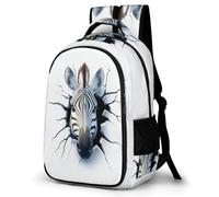 WECECE Mochila Infantil Cebra Estampado Niños y Niñas Primaria 2º-4º Bolsa Colegio 3D Animal 6-9 Años Mochila Escolar, School Bag Grande y Resistente para Vuelta al Cole y Regalo