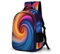 WECECE Mochila Infantil Colorido Espirales Chico 8 Años Mochila Colegio Visual Vértigo Chica 3º-6º Curso Mochila Escolar Resistente, Backpack Escuela Excursión y Senderismo