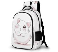 WECECE Mochila Infantil Conejillo de Indias Cerdo Clases 10 Años Alumna Mochila Bonito Holandés Cerdo Chico Mochila Escolar Duradera, Bookbag Colegio Excursión y Aire Libre