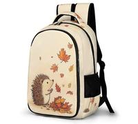 WECECE Mochila Infantil Cute Hedgehog Niño 9-14 Años - Mochila Escuela Primaria Ligera con Tema de Otoño para El Colegio, Viajes y Vuelta Al Cole