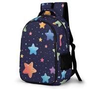 WECECE Mochila Infantil Diseño de Estrellas Chico 8 Años Mochila Colegio Cinco Puntas Estrella Niña 3º-6º Curso Mochila Escolar Grande, Daypack Instituto Viaje y Uso Diario