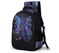 WECECE Mochila Infantil Diseño Mariposa Niños y Niñas Primaria 1º-3º Bolsa Colegio Mariposa Estampado 9-13 Años Mochila Escolar, Daypack Ligera y Grande para Uso Diario y Paseo Gran Capacidad