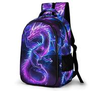 WECECE Mochila Infantil Dragón Chico 8-12 Años Mochila de Estilo de Chino Estudiantes Colegio Backpack para Escolares Cómoda Grande Impermeable Senderismo Viaje Uso Diario