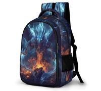 WECECE Mochila Infantil Estampado de Evil Dragón Chico 8 Años Mochila Colegio Dragón Chica 3º-6º Curso Mochila Escolar Grande, Daypack para Escuela Senderismo y Actividades
