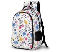 WECECE Mochila Infantil Estampado de Floral Chico 8 Años Mochila Colegio Planta Flores Chica 3º-6º Curso Mochila Escolar Resistente, Backpack Escuela Excursión y Senderismo