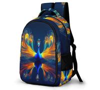 WECECE Mochila Infantil Estampado de Pavo Real Chico 8 Años Mochila Colegio Motivo de Animal Niña 3º-6º Curso Mochila Escolar Impermeable, Book Bag Colegio Paseo y Excursión