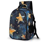 WECECE Mochila Infantil Estrellas Niños y Niñas Curso 2-5 Bolsa Colegio Estrella de Cinco Puntas 8-12 Años Mochila Escolar, Daypack Moderna Ligera para Escuela y Viaje Uso Diario Actividades Diarias