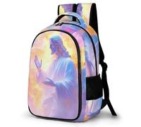 WECECE Mochila Infantil Jesús Cristiano Chico 8 Años Mochila Colegio Patrón de Jesús Chica 3º-6º Curso Mochila Escolar Impermeable, Book Bag Escuela Senderismo y Actividades