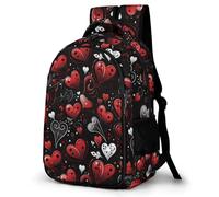 WECECE Mochila Infantil Love Corazones Clases 10 Años para Alumna Mochila Corazones Chico Mochila Escolar Impermeable, School Backpack para Vuelta al Cole Viaje y Actividades