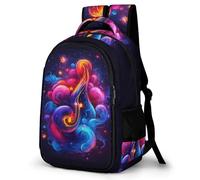 WECECE Mochila Infantil Motivo de Música Symbol Chico 8 Años Mochila Colegio Música Amante Niña 3º-6º Curso Mochila Escolar Grande, Daypack para Instituto Viaje y Uso Diario