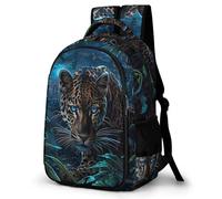 WECECE Mochila Infantil Motivo Guepardo Niños y Niñas Primaria 1º-3º Bolsa Colegio Animal Leopardo 9-13 Años Mochila Escolar, Daypack Ligera y Grande para Uso Diario y Paseo Gran Capacidad