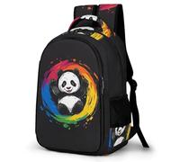 WECECE Mochila Infantil Panda Patrón Niña 10 Años Mochila Primaria Animal Ilustración Niño Colegio Daypack Resistente Grande Impermeable Vuelta al Cole Actividades Escolares