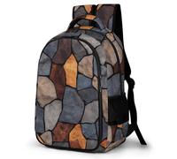 WECECE Mochila Infantil Patrón de Mármol Chico 8 Años Mochila Colegio Diseño de Piedra Bloque Niña 3º-6º Curso Mochila Escolar Impermeable, Book Bag Colegio Paseo y Excursión