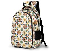 WECECE Mochila Infantil Patrón Flores Niños y Niñas Primaria 2º-4º Bolsa Colegio Planta Floral 6-9 Años Mochila Escolar, School Bag Grande y Resistente para Vuelta al Cole y Regalo