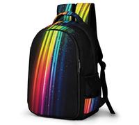 WECECE Mochila Infantil Rainbow Diseño Niños y Niñas Curso 1-4 Bolsa Colegio Multicolor 7-12 Años Mochila Escolar, Bookbag Resistente y Cómoda para Colegio y Excursión Uso Diario