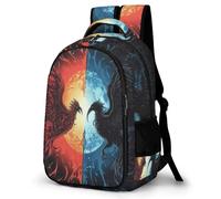 WECECE Mochila Infantil Viking Cuervo Chico 8 Años Mochila Colegio Estampado de Pájaro Chica 3º-6º Curso Mochila Escolar Resistente, Backpack Escuela Excursión y Senderismo
