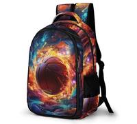 WECECE Mochila Juvenil Baloncesto Chicos y Chicas Estudiantes 12-16 Bolsa Colegio Diseño Baloncesto 10-16 Años Mochila Escolar, School Bag Grande Ajustable para Vuelta al Cole y Regalo