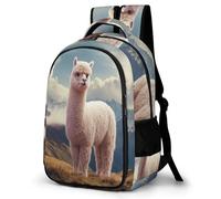 WECECE Mochila Juvenil Diseño Alpaca Chicos y Chicas Curso 2-4 Bolsa Colegio Animal Llama 10-14 Años Mochila Escolar, Bookbag Duradera y Práctica para Regalo de Cumpleaños Actividades Diarias