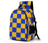 WECECE Mochila Juvenil Geométrico Formas Chicos y Chicas Curso 1-3 Bolsa Colegio 3D Tablero de Ajedrez 12-16 Años Mochila Escolar, Backpack Grande Ajustable para Uso Diario y Deporte Libros