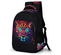 WECECE Mochila Juvenil Guepardo Chicos y Chicas Estudiantes ESO Bolsa Colegio Animal Leopardo 10-15 Años Mochila Escolar, Daypack Práctica Duradera para Viaje y Ocio Actividades Diarias