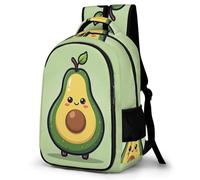 WECECE Mochila Juvenil Kawaii Aguacate Chicos y Chicas Cursos Medios Bolsa Colegio Tema Fruta 11-16 Años Mochila Escolar, School Bag Ligera Resistente para Excursión Escolar