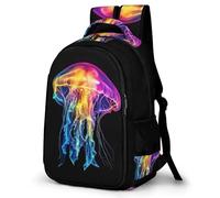WECECE Mochila Juvenil Medusa Chicos y Chicas Curso 1-3 Bolsa Colegio Océano Criatura 12-16 Años Mochila Escolar, Backpack Grande Ajustable para Uso Diario y Deporte Libros y Cuadernos