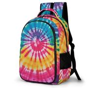 WECECE Mochila Juvenil Tie-Dye Chicos y Chicas Curso 1-3 Bolsa Colegio Colorido 12-16 Años Mochila Escolar, Backpack Grande Ajustable para Uso Diario y Deporte Libros y Cuadernos