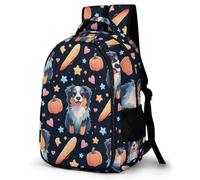 WECECE Mochila Kawaii Sheepdog Escolar Niña, Mochilas Escolar Niño 1º-5º Curso, Mochila para Adolescente con Animal Cachorro para Colegio y Viajes