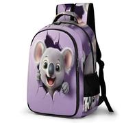 WECECE Mochila Koala Design Colegio Niña 6-10 Años Mochila Escolar Primaria Ligera con Animal para La Escuela, Viajes y El Día a Día