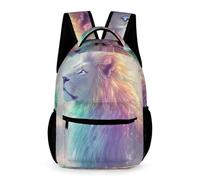 WECECE Mochila León Estampado Niño Niña 13 Años Mochila Secundaria Animal Patrón 2º ESO Estudiantes Bolsa Escolar Ligera 43x32x15 cm Tiempo Libre Libros y Cuadernos