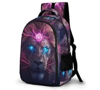 WECECE Mochila Lion para Niñas - Mochila Escolar Niño Ligera - Mochilas Escolares con Animal para Chicas Adolescentes 7 a 14 Años Colegio Viajes