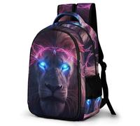 WECECE Mochila Lion Pattern para Niñas - Mochila Escolar Niño Ligera - Mochilas Escolares con Animal para Chicas Adolescentes 7 a 14 Años Colegio Viajes